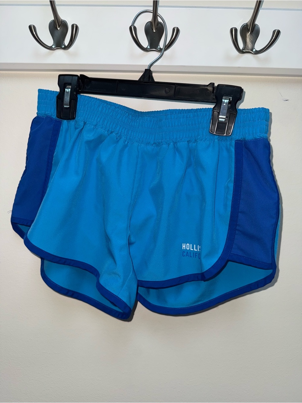 Hollister Teal and Navy Athletic Running Shorts